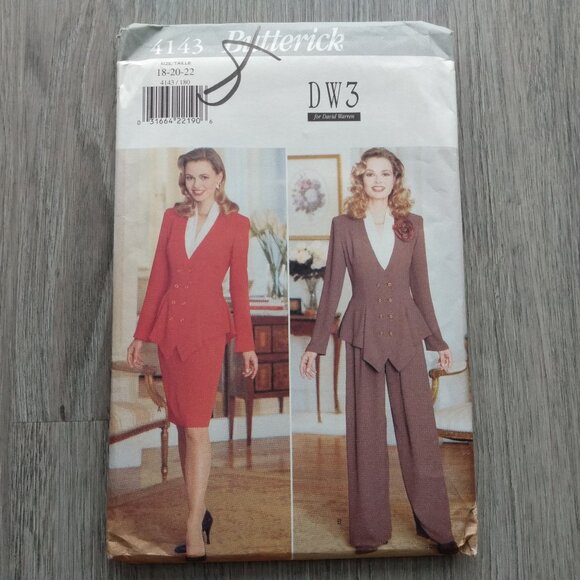 Top Skirt Pants Suit Sewing Pattern Plus Size 18-22 Butterick 4143 UNCUT - Picture 1 of 11